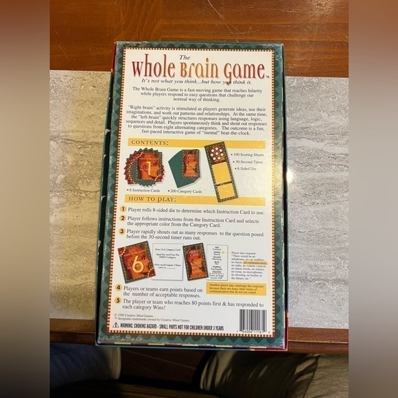 𝅺the Whole Brain Game (Vintage 1999 Edition) - Picture 6 of 6